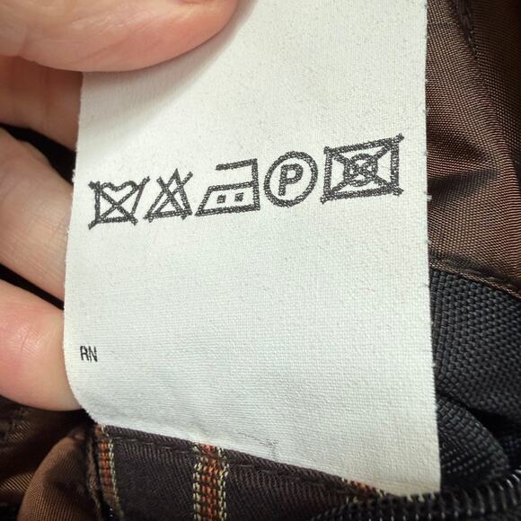 Torras Wool Leather Trim Jacket Black L Plaid Lined Spain Luxury Coat - Picture 6 of 9